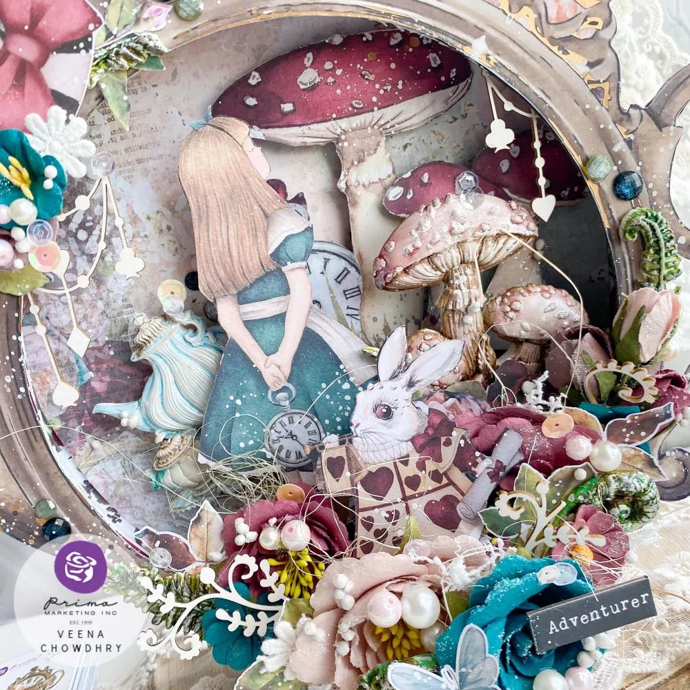 Prima Marketing Lost In Wonderland Cardstock Ephemera 58/Pkg