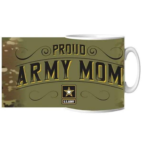 Proud Army Mom Camo Ceramic Mug 15 oz
