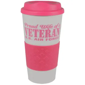 Proud Wife of a Vet Air Force Mug, Grip N Go