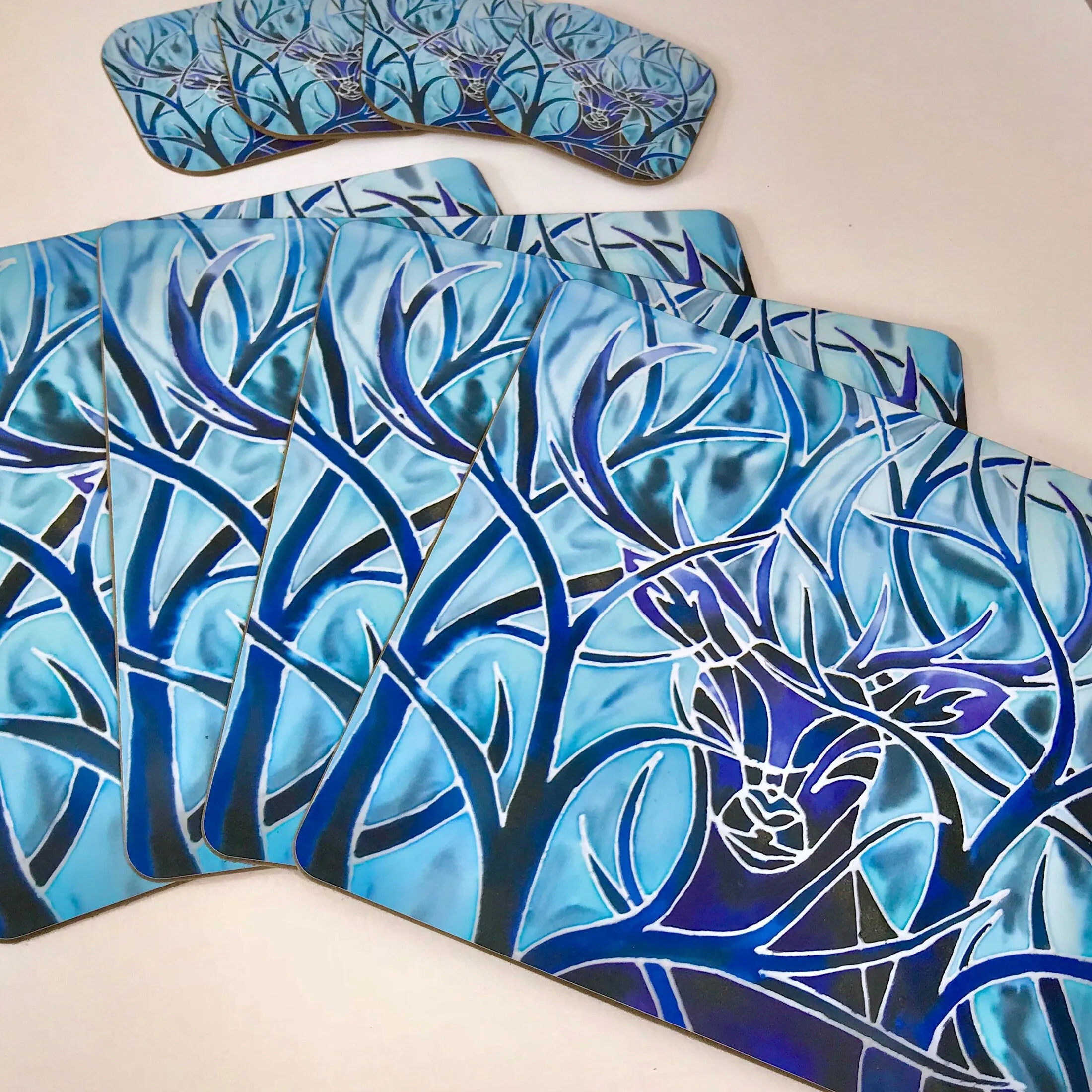 Red Stags Rectangular Table Mats & Coasters - Wildlife Table Mats