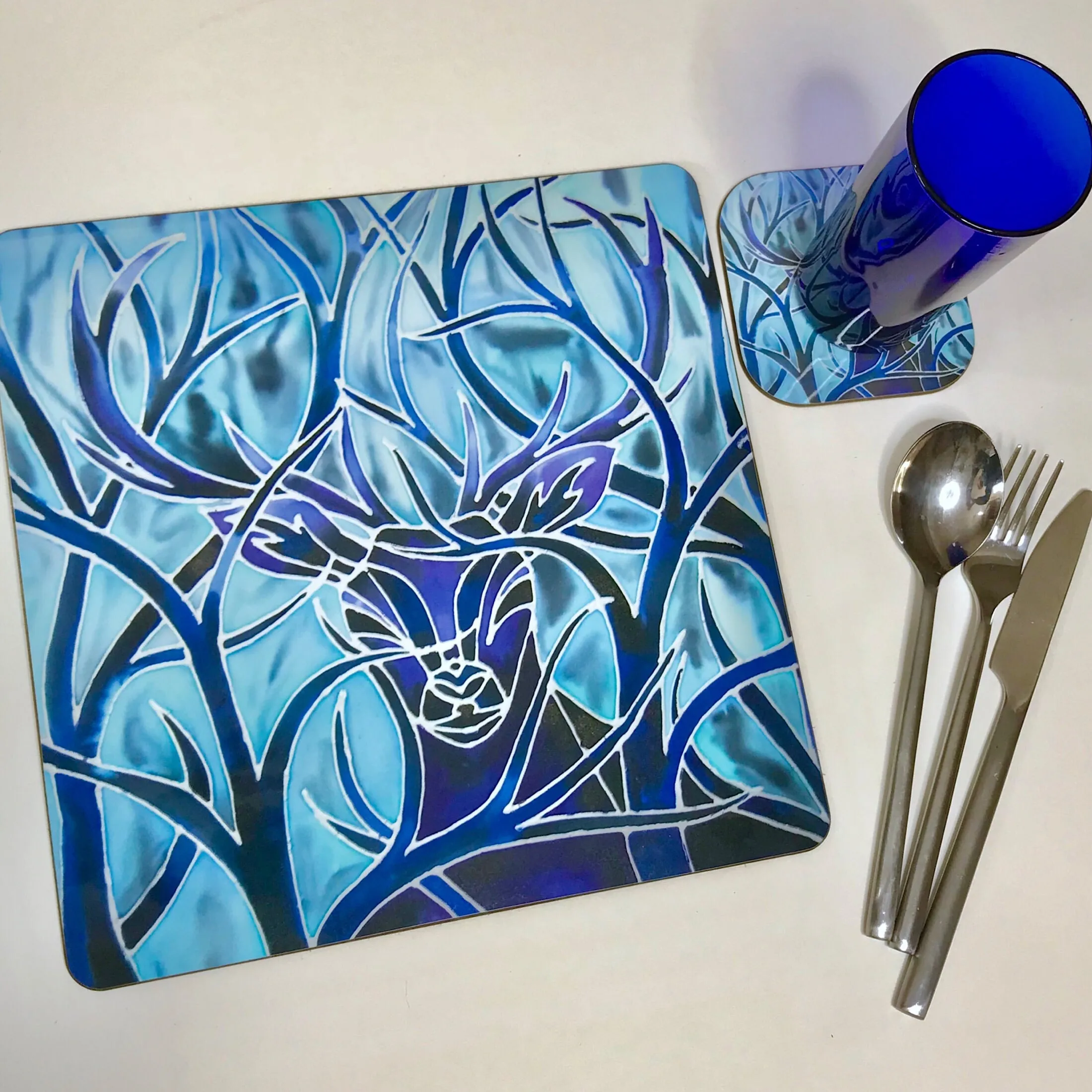 Red Stags Rectangular Table Mats & Coasters - Wildlife Table Mats