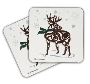 Reindeer - Holiday Drink Coasters