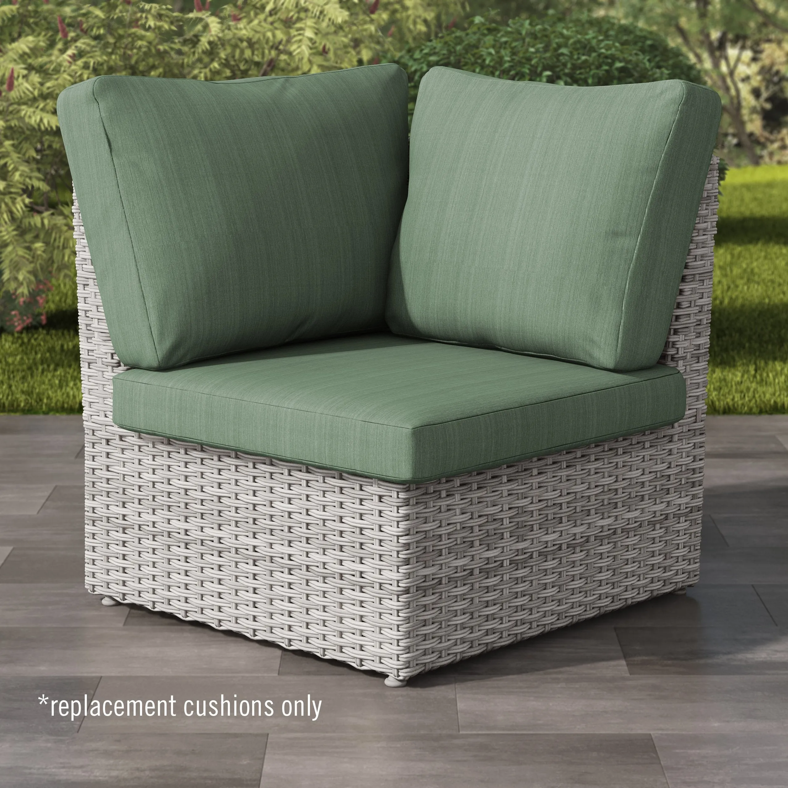 Replacement Back & Seat Square Corner Sectional Cushions 3pc