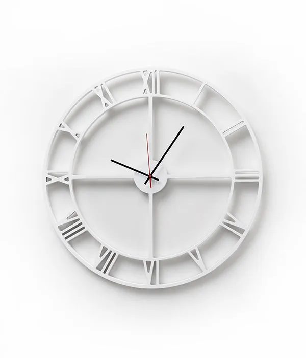 Roman Clock - White