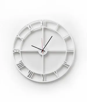 Roman Clock - White