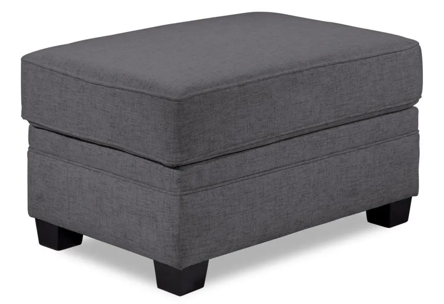 Rykneld Ottoman and a Half - Charcoal