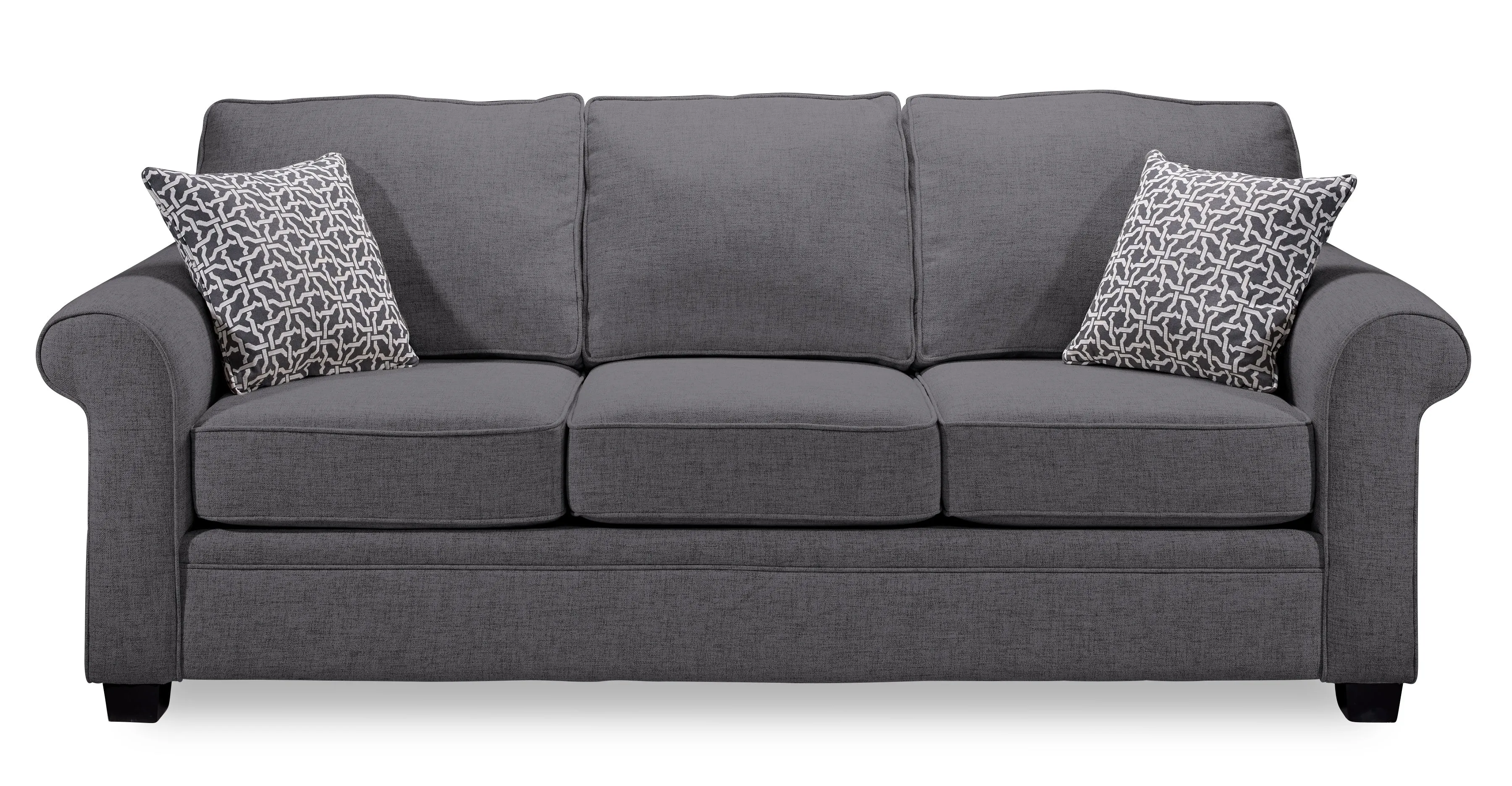 Rykneld Sofa, Loveseat and Chair Set - Charcoal