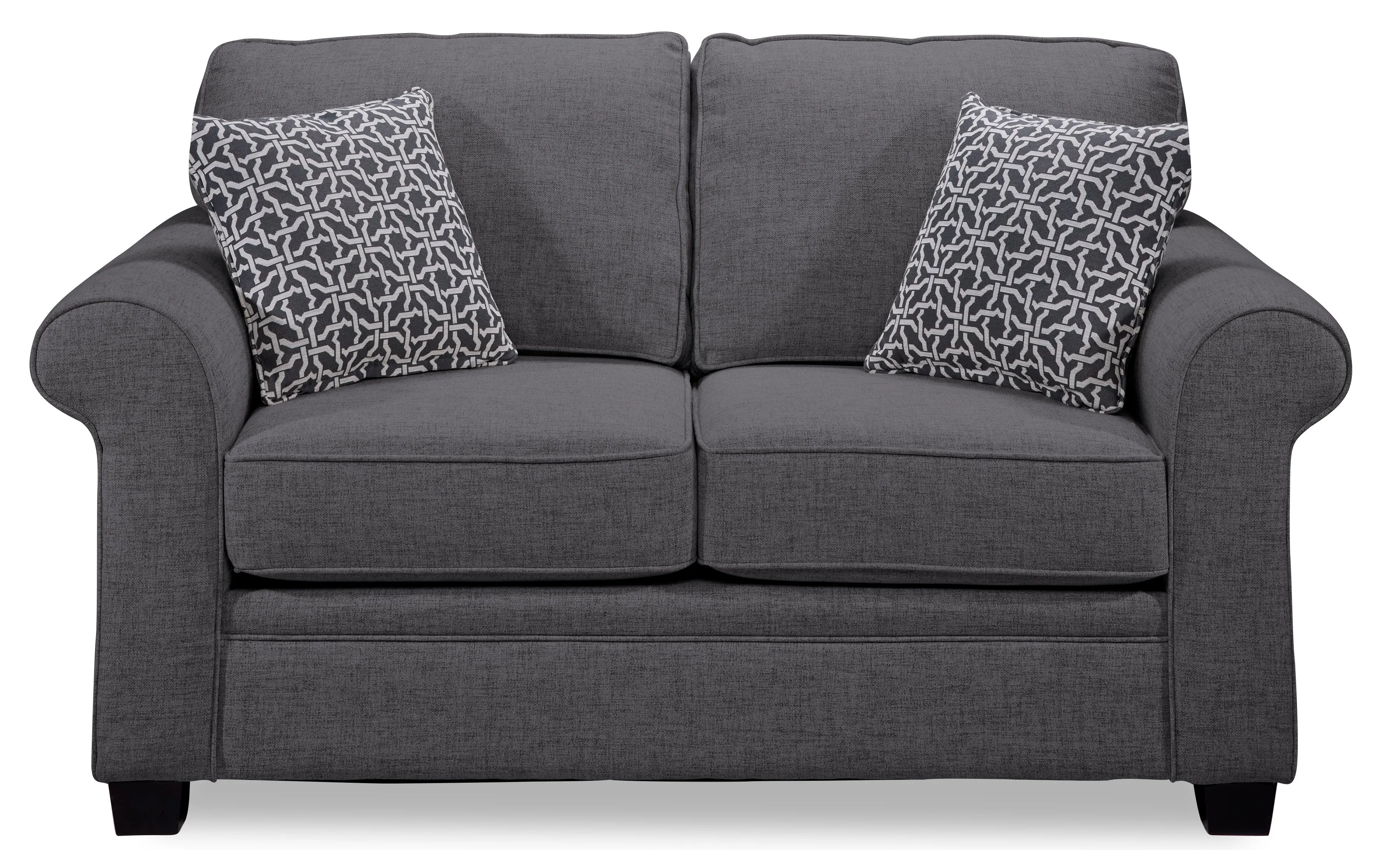 Rykneld Sofa, Loveseat and Chair Set - Charcoal