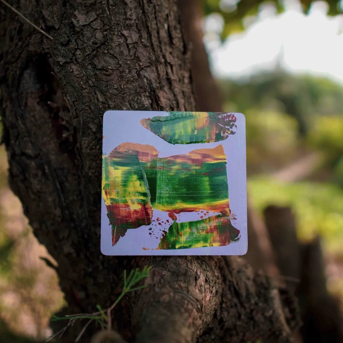 Sacred Forest Handpainted Coasters - Set of 2