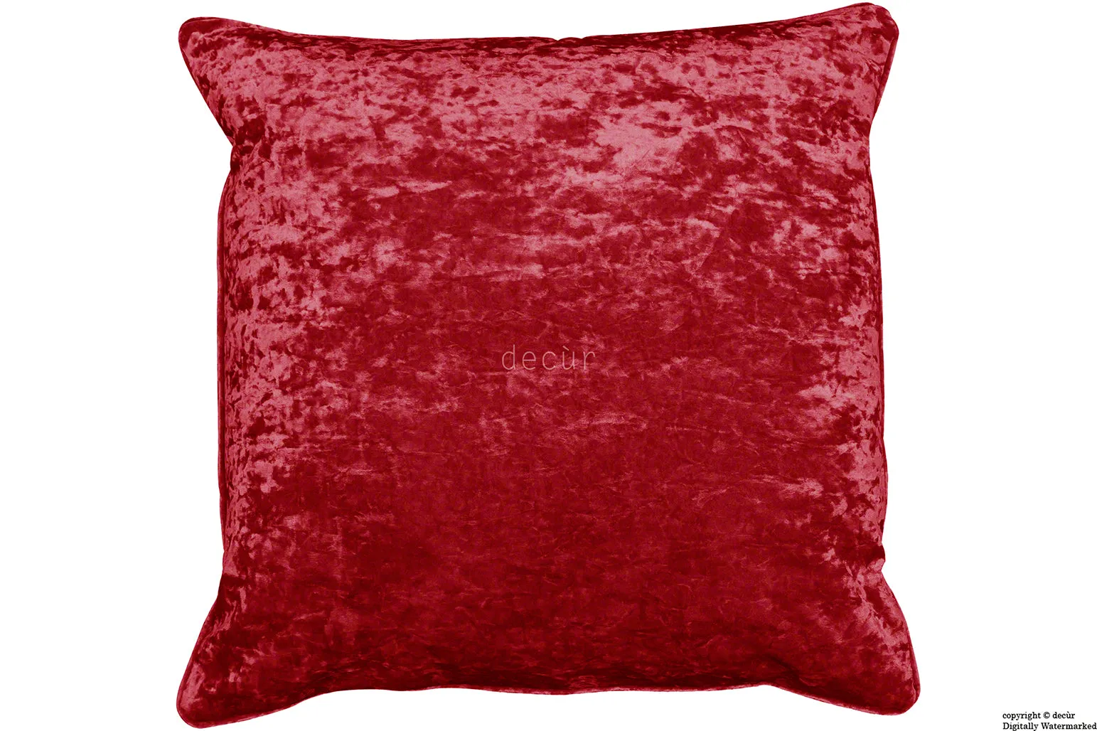 Serenity Crushed Velvet Cushion - Postbox