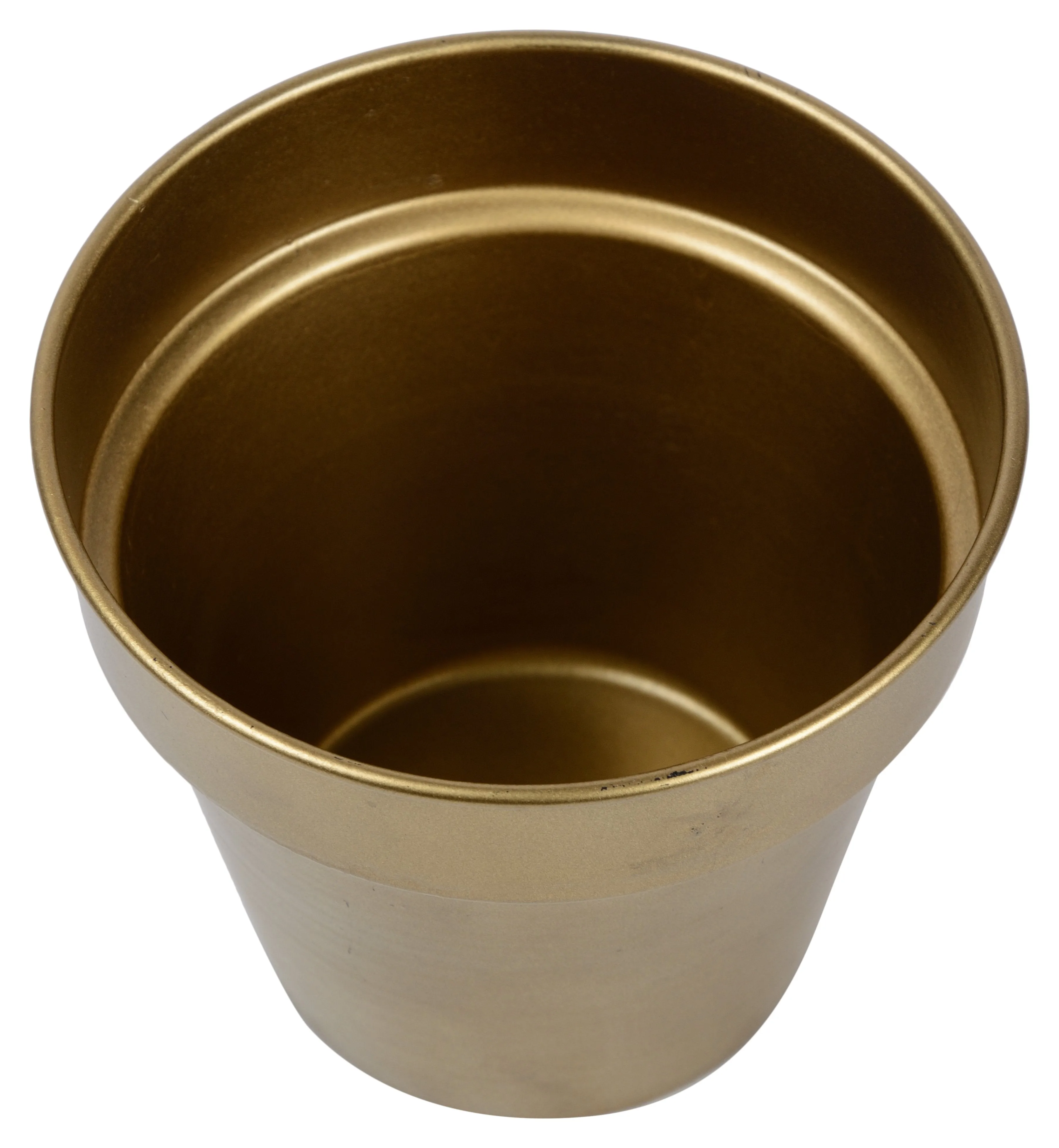 Set of 2 Metal Hanging Planters in Gold Finish - Choose Combo