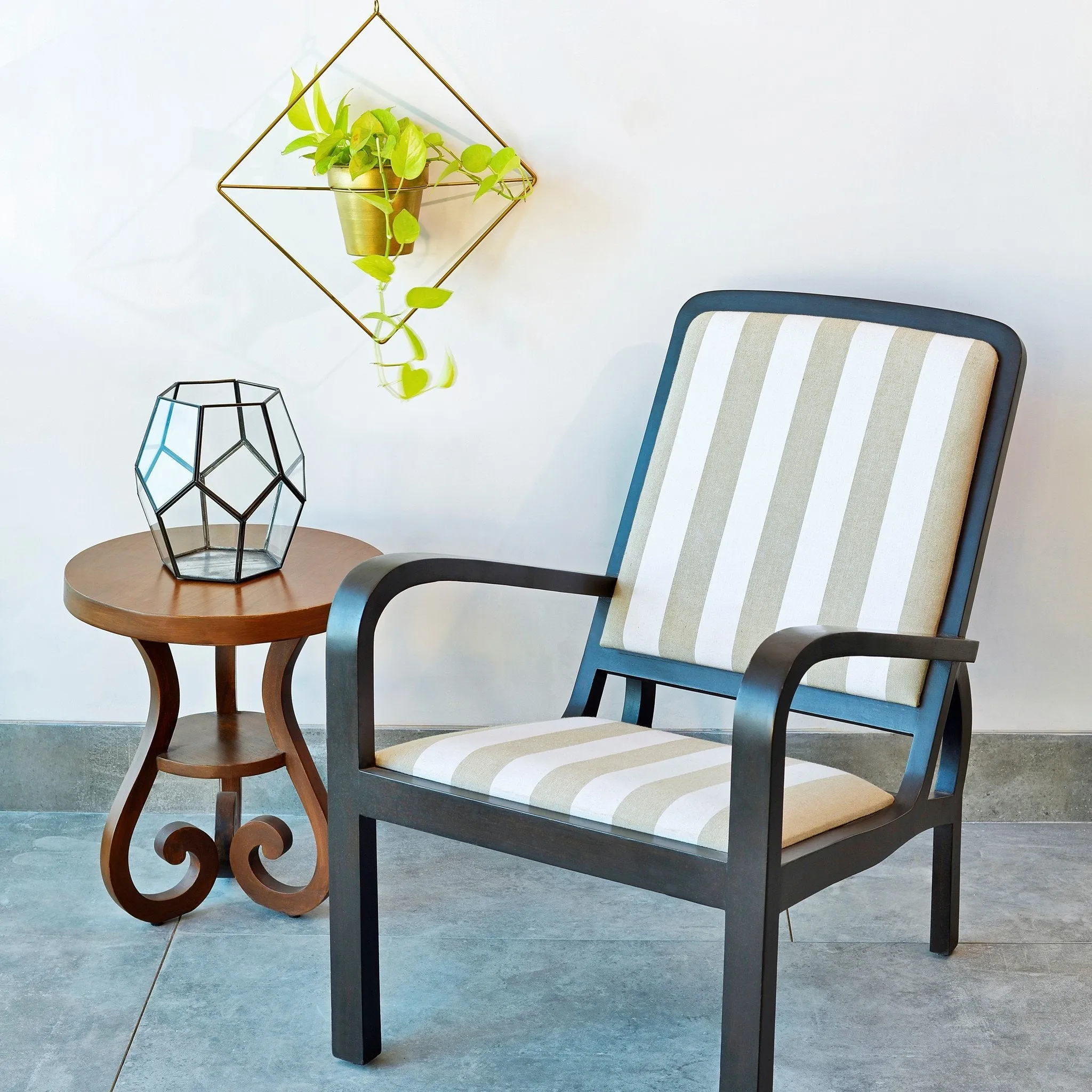 Set of 2 Metal Hanging Planters in Gold Finish - Choose Combo