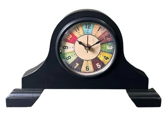 Sky Instruments Table Clock Number Design Rounds Wooden Antique Strongs