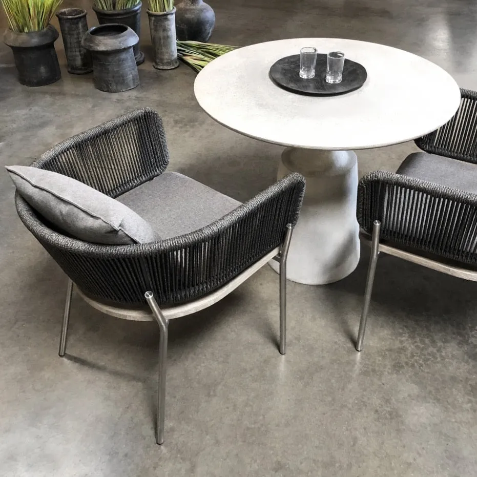 Studio Vertical Weave Rope Dining Armchair