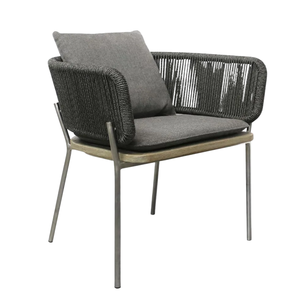 Studio Vertical Weave Rope Dining Armchair