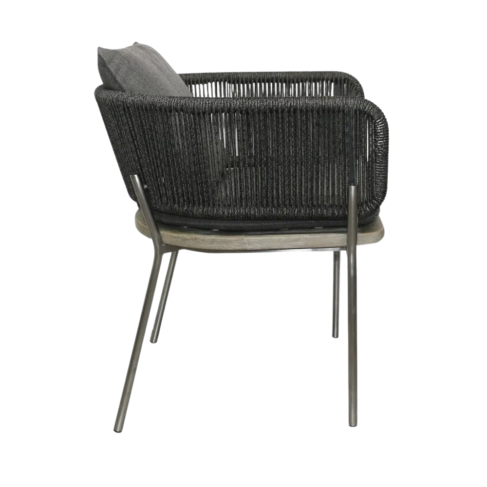 Studio Vertical Weave Rope Dining Armchair