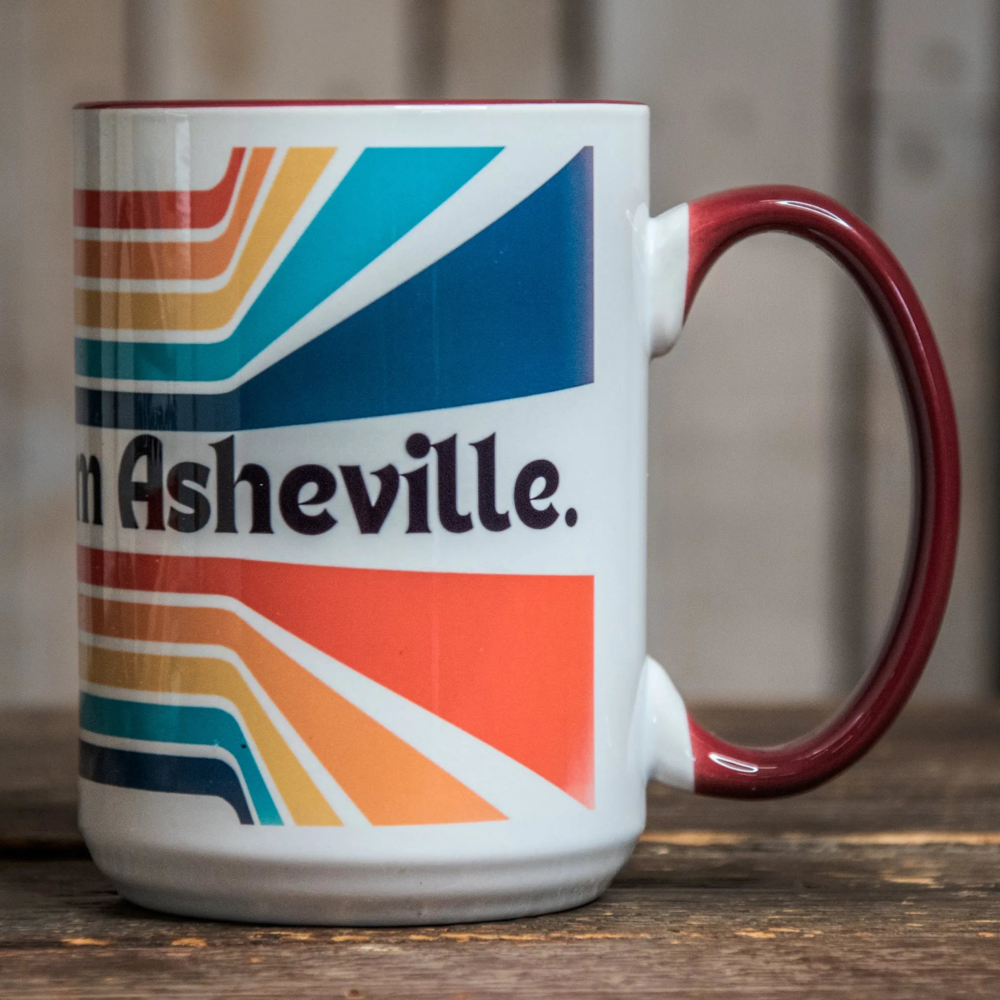 The LARGE In Blue Mug | Coffee Cup | Hand printed original artwork mugs | With Love from Asheville