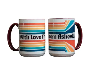 The LARGE In Blue Mug | Coffee Cup | Hand printed original artwork mugs | With Love from Asheville