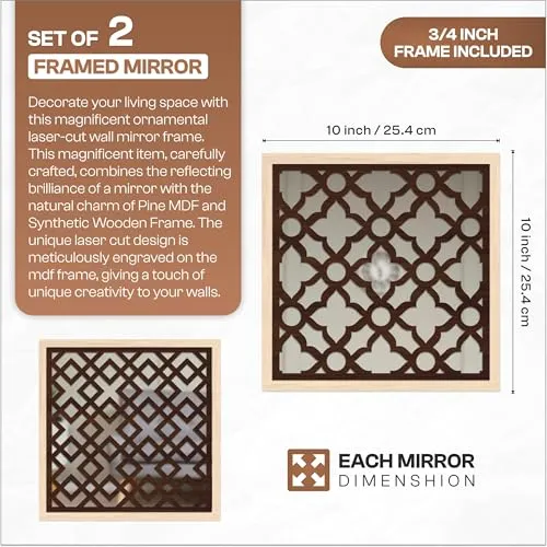 The WoWart Wall Hanging Mirror Frame (WDJ-BC-37, 10X13/10X10 inches)