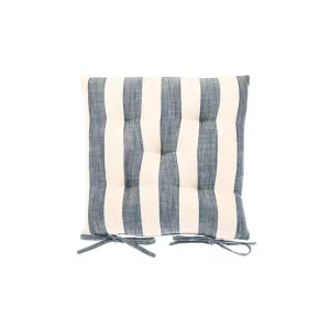 Walton & Co Wide Stripe Seat Pad with Ties