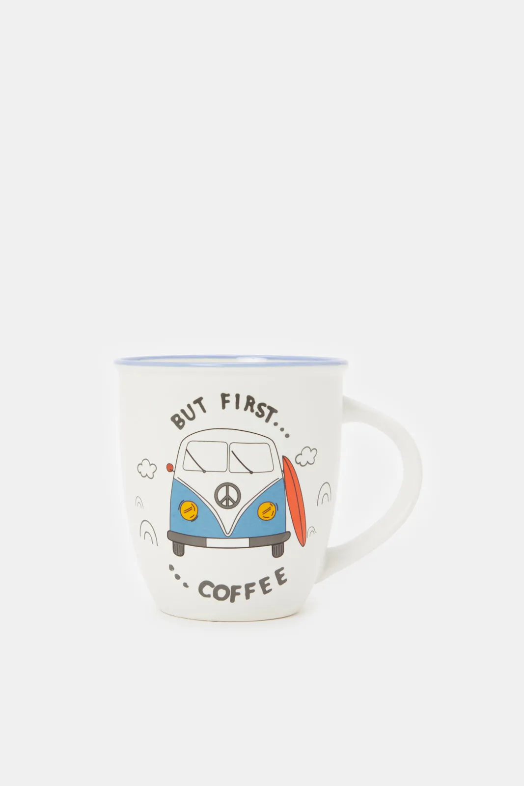 White But First Coffe Printed Mug