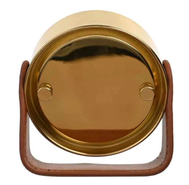 WM.WIDDOP GOLD MANTEL CLOCK ON STAND