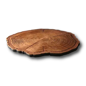 Wooden Coasters 4" (Tree Stump in Mahogany) 4-Pack